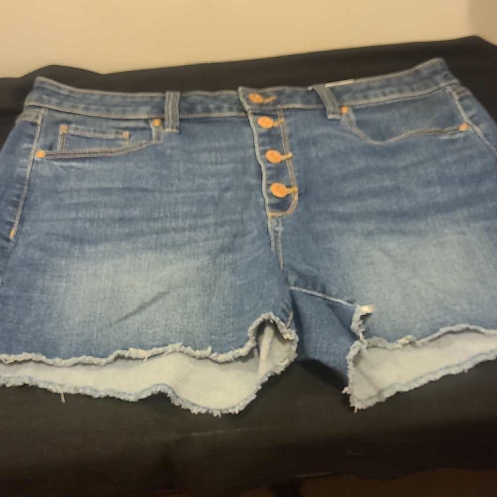 Sonoma Blue Jean Shorts with Button Detail